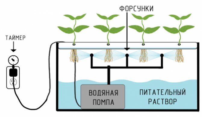 Типы аэропонической системы